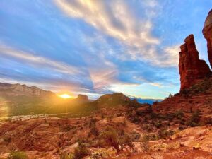 Sunrise from Cathedral Rock Sedona Hike