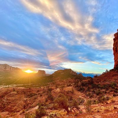 Sunrise from Cathedral Rock Sedona Hike