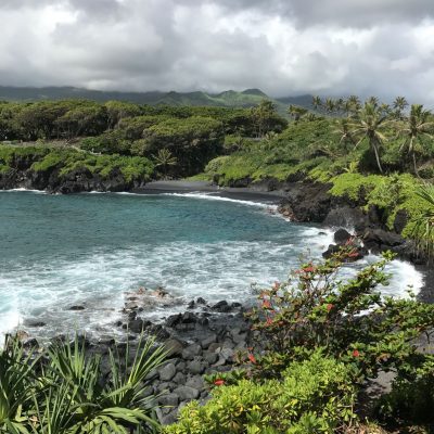 Road to Hana in Maui Black Sand Beach