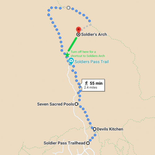 Soldiers Pass Trail Map